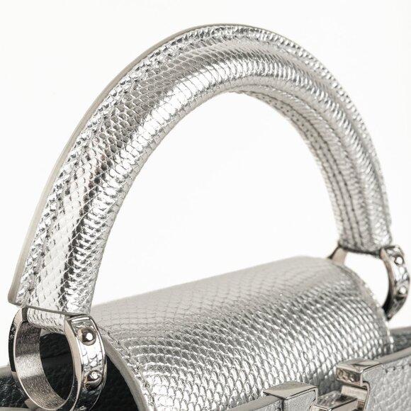 Louis Vuitton Varanus Salvator Lizard Flower Chain Capucines Mini Silver - Picture 10 of 15